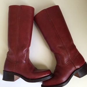 Frye Campus 14L boots, red!