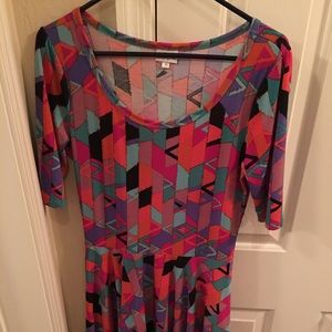 Beautifully bright LuLaRoe Nicole dress