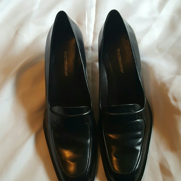 Black heel slip on