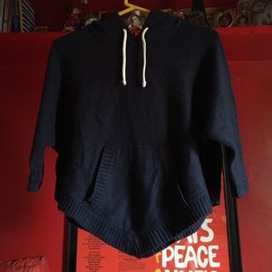 Hooded Poncho Sweater