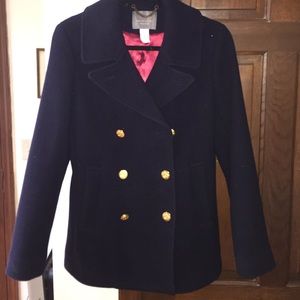 Jcrew navy pea coat