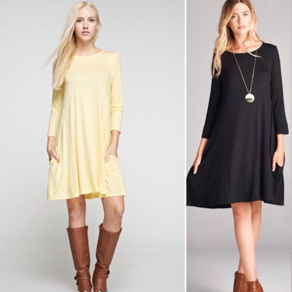 Last 1! Small Side Pocket Dress - Black - Picture 3 of 3