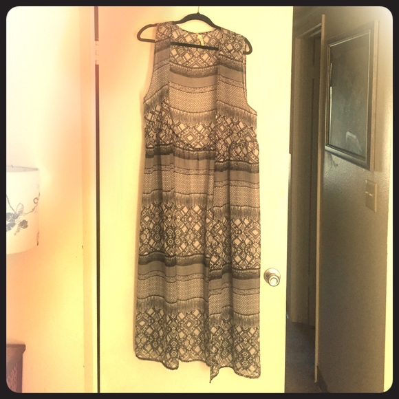 Long sheer vest