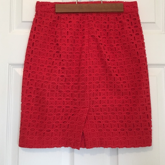 J Crew embroidered pencil skirt - Picture 2 of 4