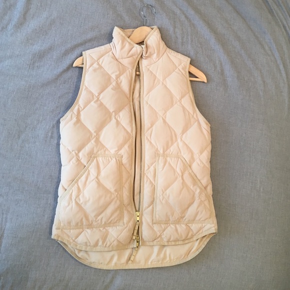 J. Crew | Cream-Colored Quilted Puffer Vest