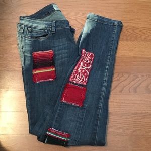 Free People Patchwork Jeans