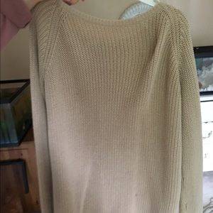Semi-open back knit sweater