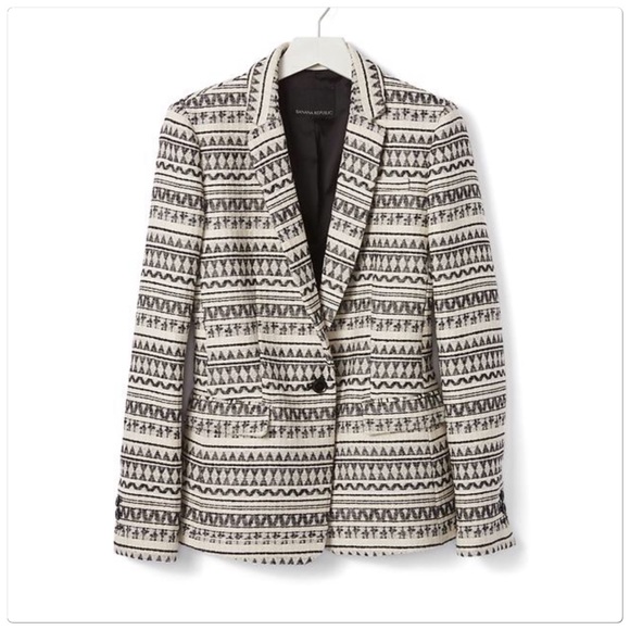 Banana Republic Jacquard One-Button Blazer