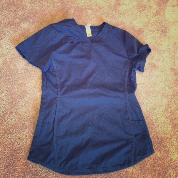 Navy blue scrub top