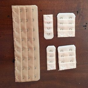 5 piece nude corset and bra extender set