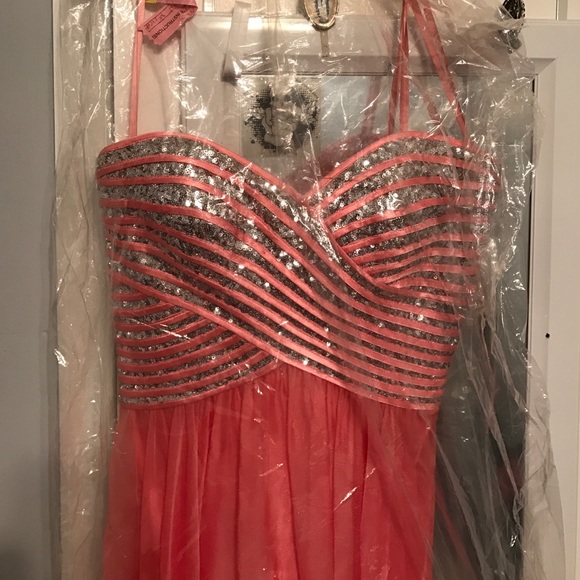 Beautiful coral prom dress