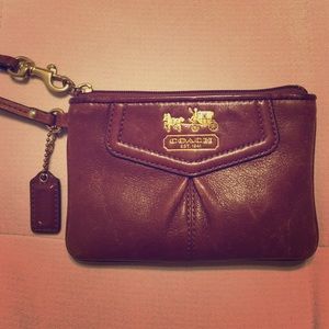 COACH leather wristlet