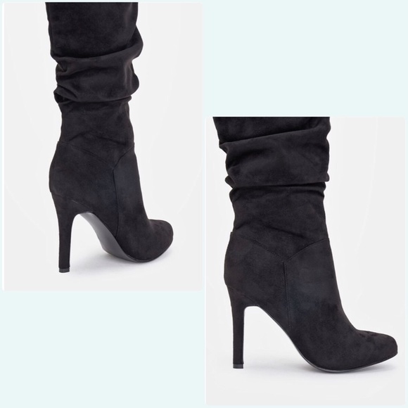 Black Knee High Boots - Picture 3 of 4