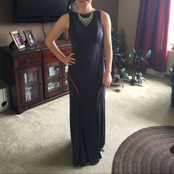 Navy Backless prom dress. Size 4