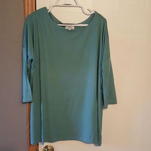 Womens L Piko 3/4 sleeve top