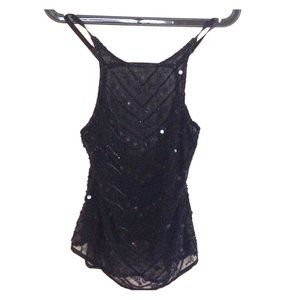 Topshop Sequins Backless Top