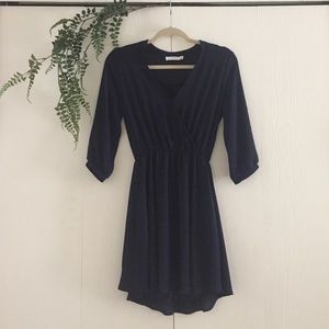 Lush - Navy Blue Wrap Style Dress