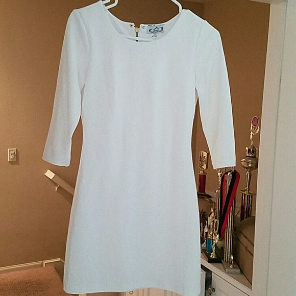 Beautiful cream colored dress with gold sparkles