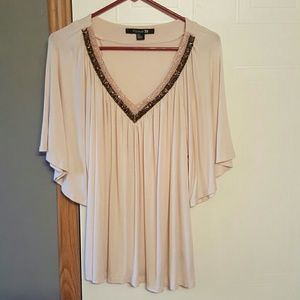 Juniors L Forever 21 Beaded Blouse
