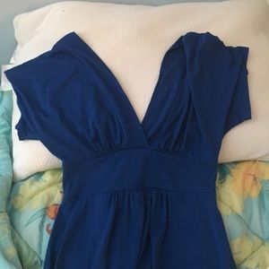 Bright blue dress