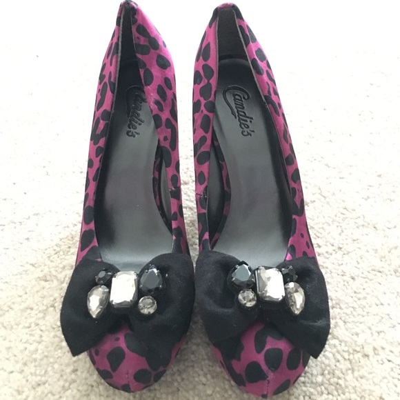 Candie's Shoes - Candie's fuschia leopard heels