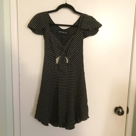 SOLD-Reformation Vintage Polka Dot Dress - Picture 2 of 4