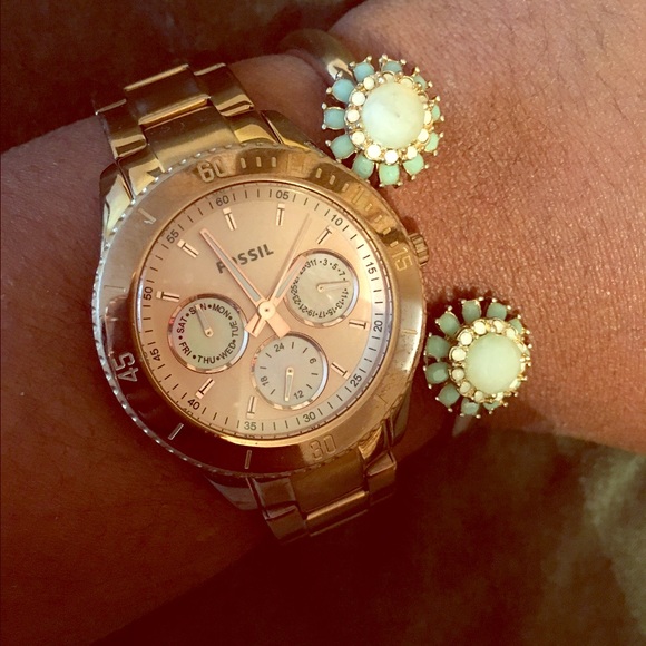 Rose Gold Fossil Watch