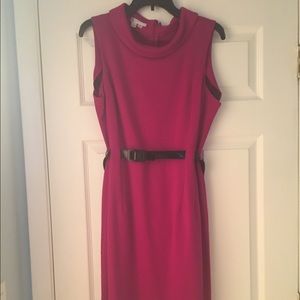 Belted Fuchsia dress