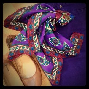 Beautiful Italian Floral Neck Scarf