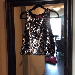 Sequined crop top