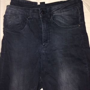 H&M black high waisted jeans