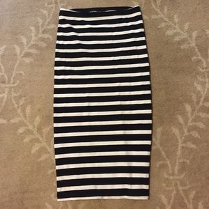 Express Striped Stretch Pencil Skirt Express Striped Stretch Pencil Skirt