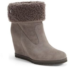 Ugg Australia Kyra Genuine Shearling Wedge Booties