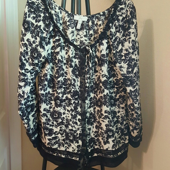 Pretty Floral 100% Silk Blouse