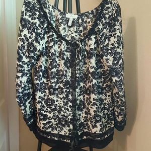 Pretty Floral 100% Silk Blouse