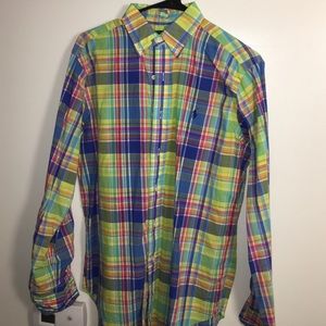 Multi colored pastel button up