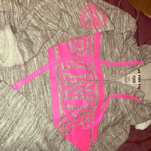 PINK quarter zip hoodie