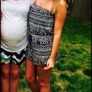 Black and white romper