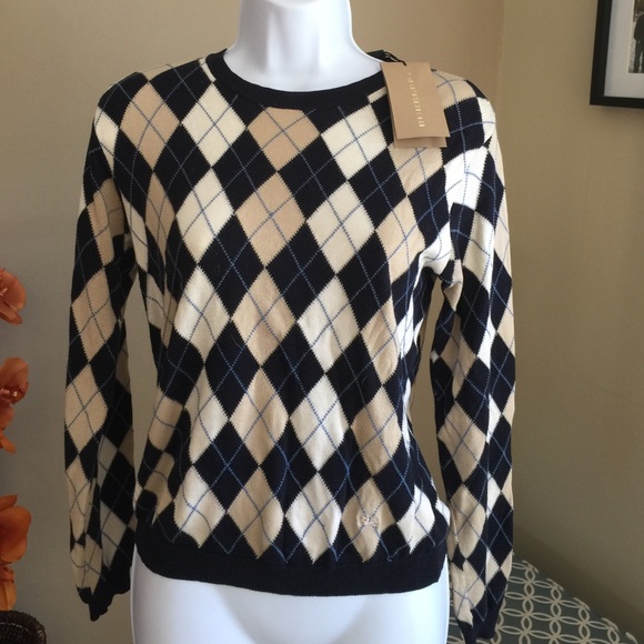 burberry argyle sweater