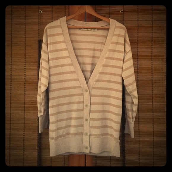 Diane von Furstenberg Stripped Cardigan