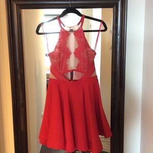 Red lace and cut out dress. NEW LOW PRICE‼️