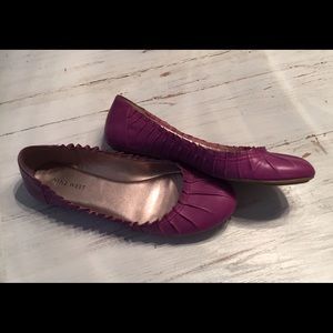 Awesome purple leather flats