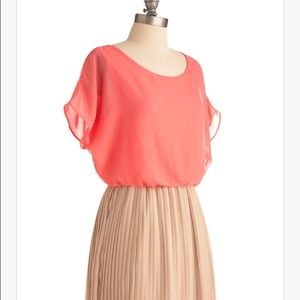 ModCloth Dresses - Modcloth's Love Me Duo Dress in Peaches and Cream ModCloth Dresses - Modcloth's Love Me Duo Dress in Peaches and Cream