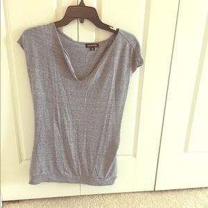 Trouve open back slub knit tee size M