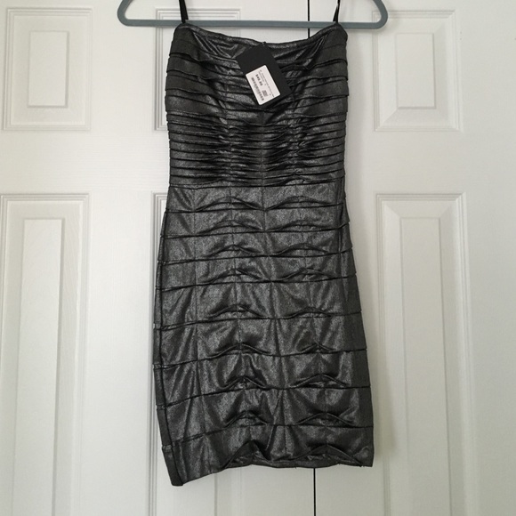 Silver/Grey strapless  bodycon dress - Picture 1 of 1