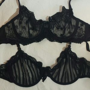 34D Sexy Black Bra Bundle