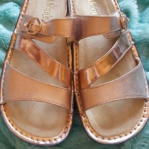 Rose gold Alegria sandals