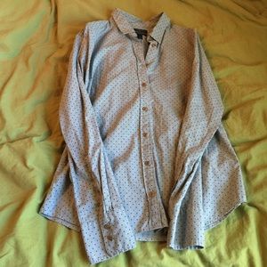 Size 10 J. Crew button down. "Perfect" fit.
