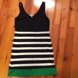 Banana Republic Cotton dress. Navy/white/green