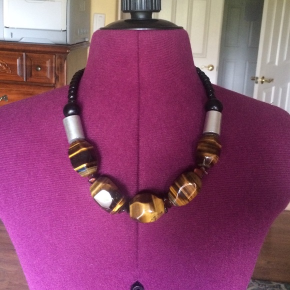 Tigers eye statement necklace
